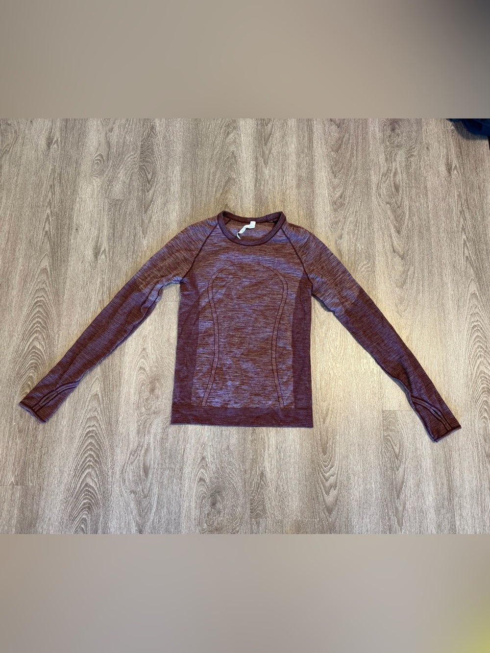 Lululemon Women’s Swiftly Wool Pullover II Dark Adobe / White Size 10